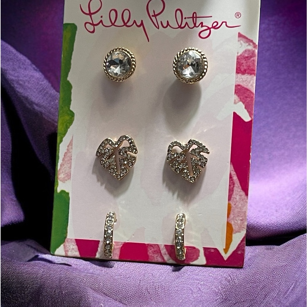Lilly Pulitzer Seaside Carnival Earrings Set NWT